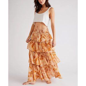 FREE PEOPLE Sawyer Maxi Skirt / Vanilla Combo